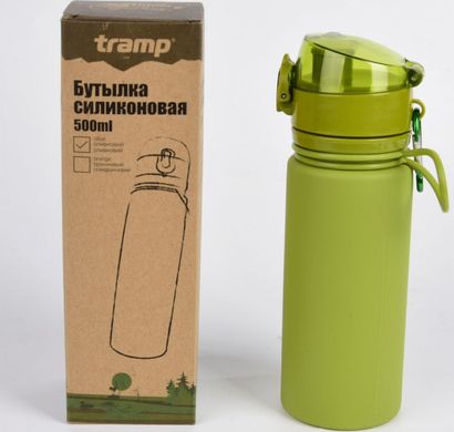 Бутылка силиконовая Tramp 500 мл olive TRC-093-olive
