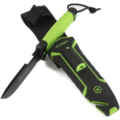 Нож Ganzo G8012V2-LG зелёный (G8012V2-LG) с паракордом