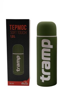 Термос Tramp Soft Touch 1,0 л зеленый TRC-109-khaki