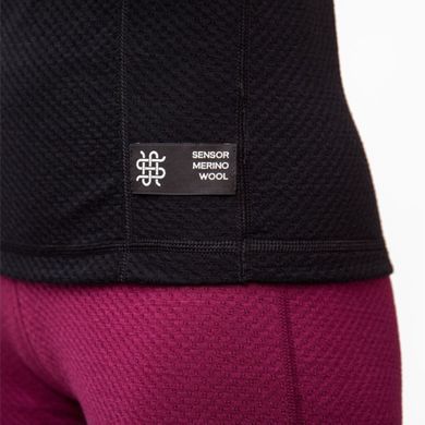 Термофутболка жіноча Sensor Merino DF LS black 15100029, SW11M-black-S