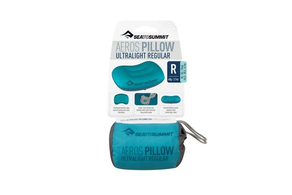 Подушка надувная Sea To Summit Aeros Ultralight Pillow, Regular, Aqua