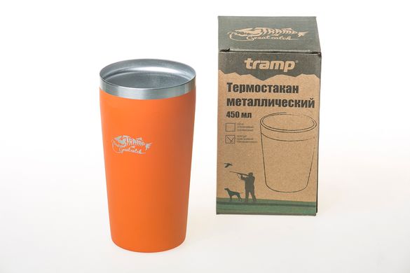 Термостакан металлический Tramp (450мл) оранжевый TRC-102