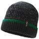 Шапка водонепроницаемая Dexshell Cuffed Beanie, S/M, черная с зеленой полосой