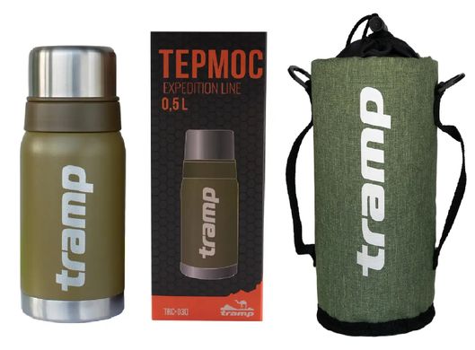 Комплект Термос Tramp Expedition 0,5 л. + Термочохол (Olive)