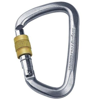 Карабин Singing Rock D Steel Lock Screw Gate 50 kN