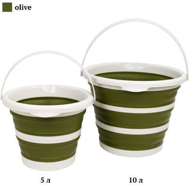 Ведро Tribe Water Bucket 10 л силиконовое T-FJ-0048, olive