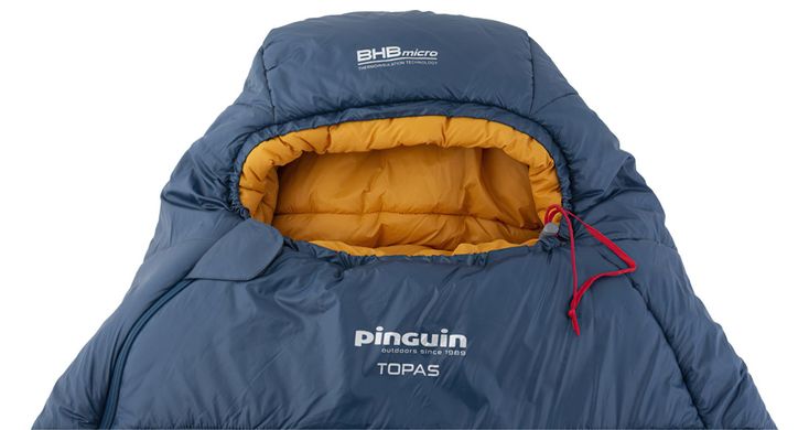 Спальний мішок Pinguin Topas (-1/-7°C), 185 см Blue Right Zip