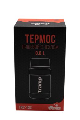 Термос TRAMP пищевой 0,8 л в чехле оливковый TRC-132-olive