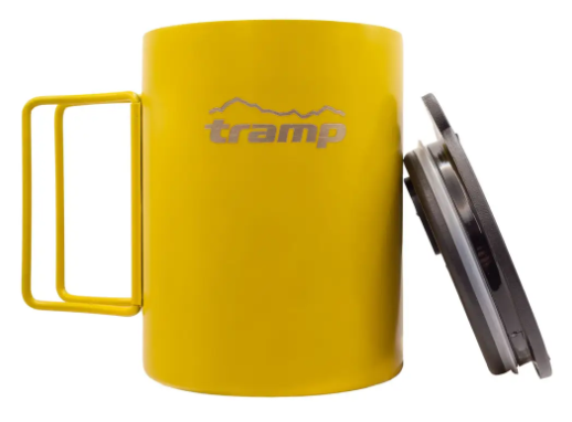 Термокружка TRAMP со складными ручками и поилкой 400мл UTRC-137-mustard