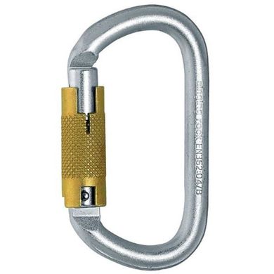 Карабін сталевий овал Singing Rock Keylock Connector Triplelock 30 kN