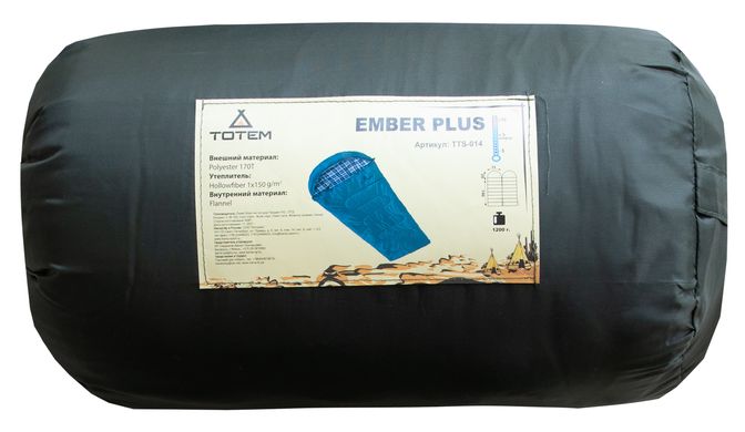 Спальний мішок Totem Ember Plus ковдра з капюшоном олива 190/75 left UTTS-014-L