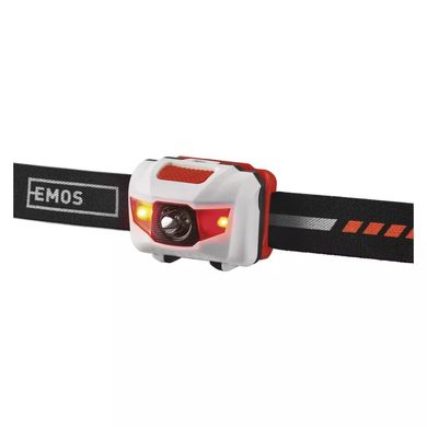 Фонарь налобный Emos P3521 (1W + 2 красных, 3x AAA, 85 lm, 30m)