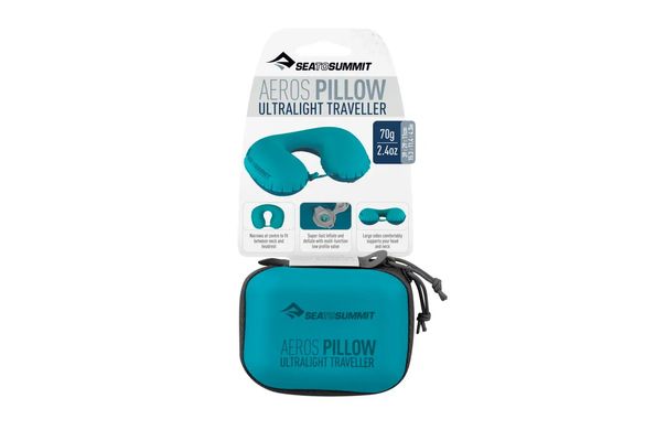 Подушка надувная Sea To Summit Aeros Ultralight Pillow Traveller, Aqua