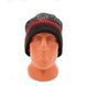 Шапка водонепроницаемая Dexshell Cuffed Beanie, S/M, черная с красной полосой