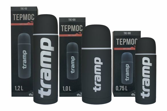 Термос Tramp Soft Touch 0,75 л серый TRC-108-grey