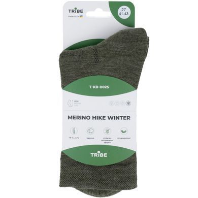 Шкарпетки Tribe Merino Hike Winter T-KB-0025-olive, 38-40