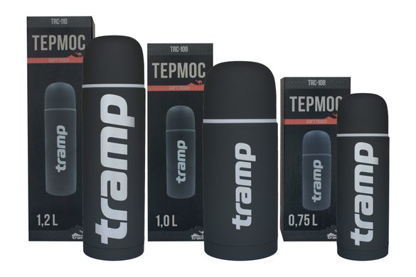 Термос Tramp Soft Touch 1,2 л серый TRC-110-grey