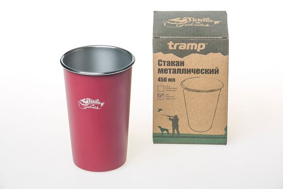 Стакан металлический Tramp (450мл) красный TRC-099