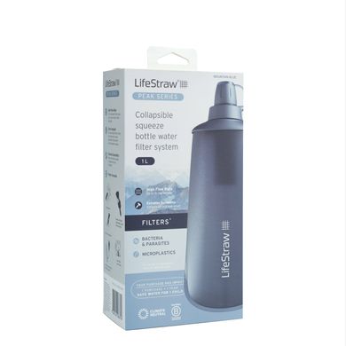 Пляшка-фільтр для води LifeStraw Peak Squeeze, 1 л, Dark Mountain Gray