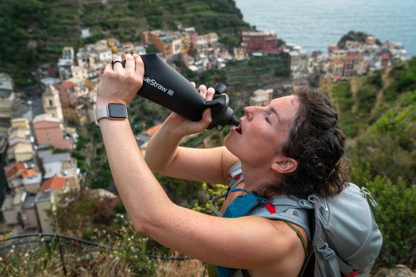 Бутылка-фильтр для воды LifeStraw Peak Squeeze, 1 л, Dark Mountain Gray