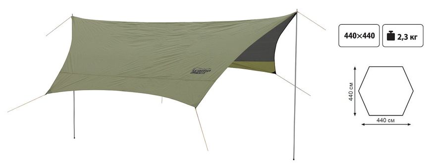 Уценка! Тент со стойками Tramp Lite Tent green UTLT-034